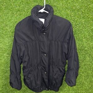 London Fog Women's small Black Lightweight Jacket Rain‎ Windbreaker Coat vintage